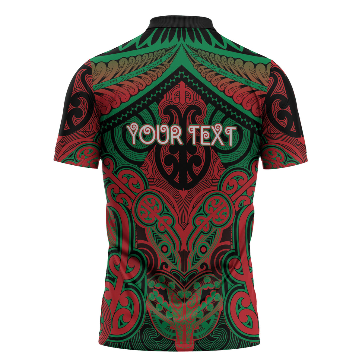 Aotearoa Iwi Ngati Hine Personalised Zipper Polo Shirt Maori Kowhaiwhai Pattern