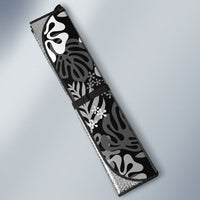 Black Aloha Hawaiian Auto Sun Shade Monstera Hibiscus Tropical Pattern LT19 - Polynesian Pride