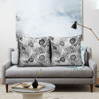 White Aloha Hawaiian Pillow Cover Monstera Hibiscus Tropical Pattern LT19 - Polynesian Pride