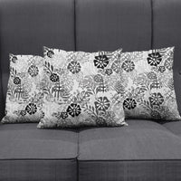 White Aloha Hawaiian Pillow Cover Monstera Hibiscus Tropical Pattern LT19 - Polynesian Pride
