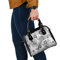 White Aloha Hawaiian Shoulder Handbag Monstera Hibiscus Tropical Pattern LT19 - Polynesian Pride