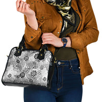 White Aloha Hawaiian Shoulder Handbag Monstera Hibiscus Tropical Pattern LT19 - Polynesian Pride