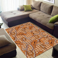 Brown Hawaii Palaka Cowboy Area Rug Hawaiian Paniolo Festival Spirit LT19 - Polynesian Pride