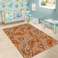 Brown Hawaii Palaka Cowboy Area Rug Hawaiian Paniolo Festival Spirit LT19 - Polynesian Pride