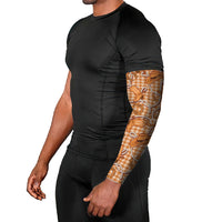 Brown Hawaii Palaka Cowboy Arm Sleeves Hawaiian Paniolo Festival Spirit LT19 - Polynesian Pride