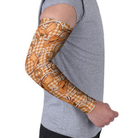 Brown Hawaii Palaka Cowboy Arm Sleeves Hawaiian Paniolo Festival Spirit LT19 - Polynesian Pride
