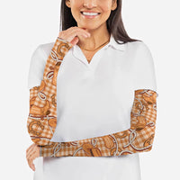 Brown Hawaii Palaka Cowboy Arm Sleeves Hawaiian Paniolo Festival Spirit LT19 - Polynesian Pride