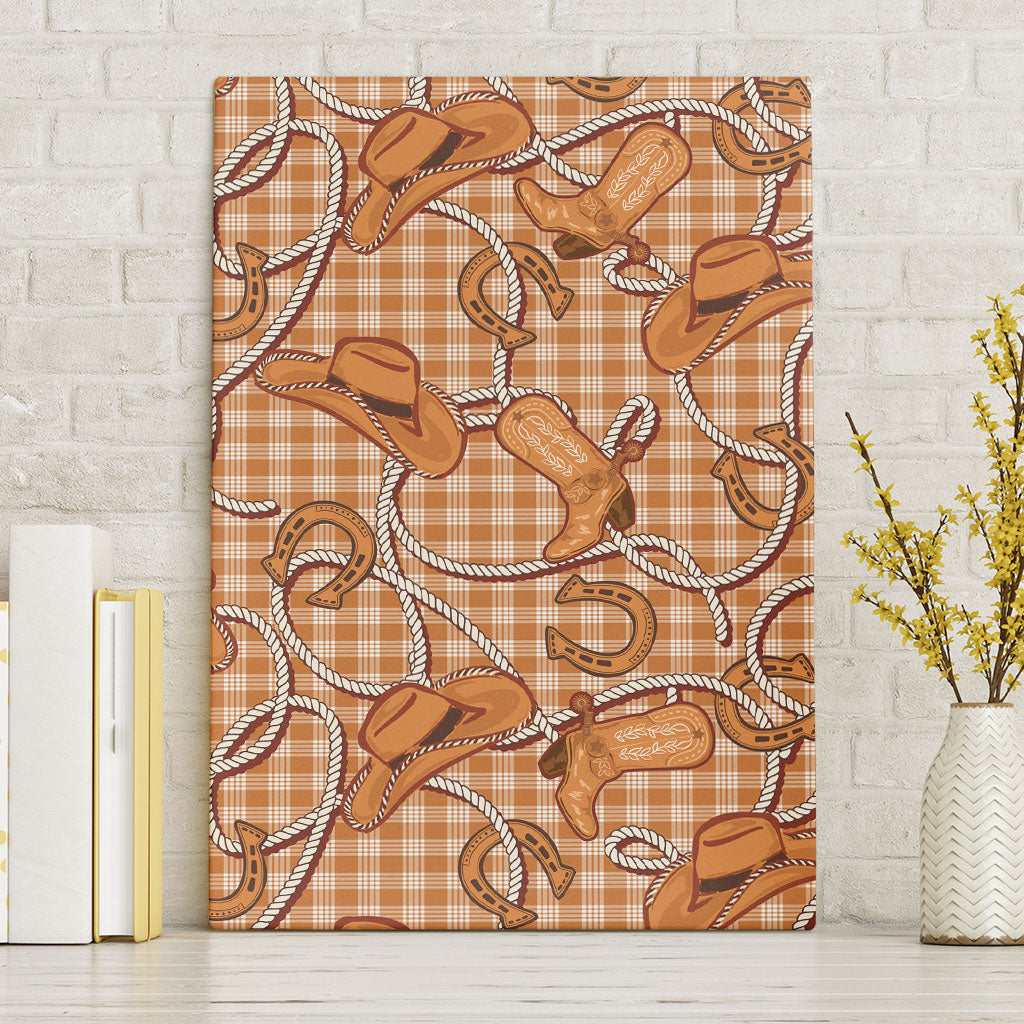 Brown Hawaii Palaka Cowboy Canvas Wall Art Hawaiian Paniolo Festival Spirit