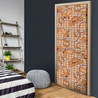 Brown Hawaii Palaka Cowboy Door Cover Hawaiian Paniolo Festival Spirit LT19 - Polynesian Pride