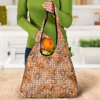 Brown Hawaii Palaka Cowboy Grocery Bag Hawaiian Paniolo Festival Spirit LT19 - Polynesian Pride