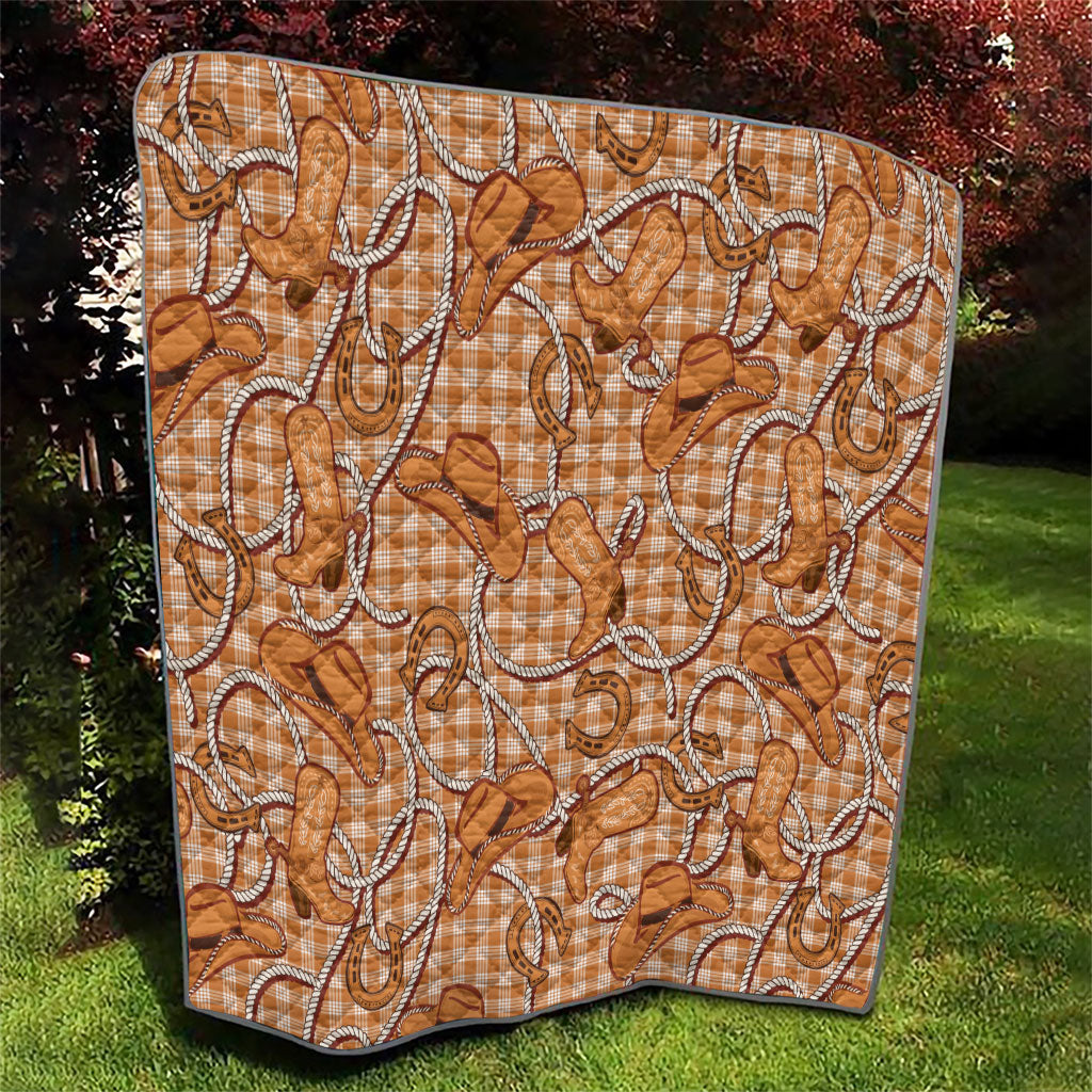 Brown Hawaii Palaka Cowboy Quilt Hawaiian Paniolo Festival Spirit LT19 - Polynesian Pride