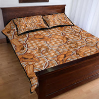 Brown Hawaii Palaka Cowboy Quilt Bed Set Hawaiian Paniolo Festival Spirit LT19 - Polynesian Pride