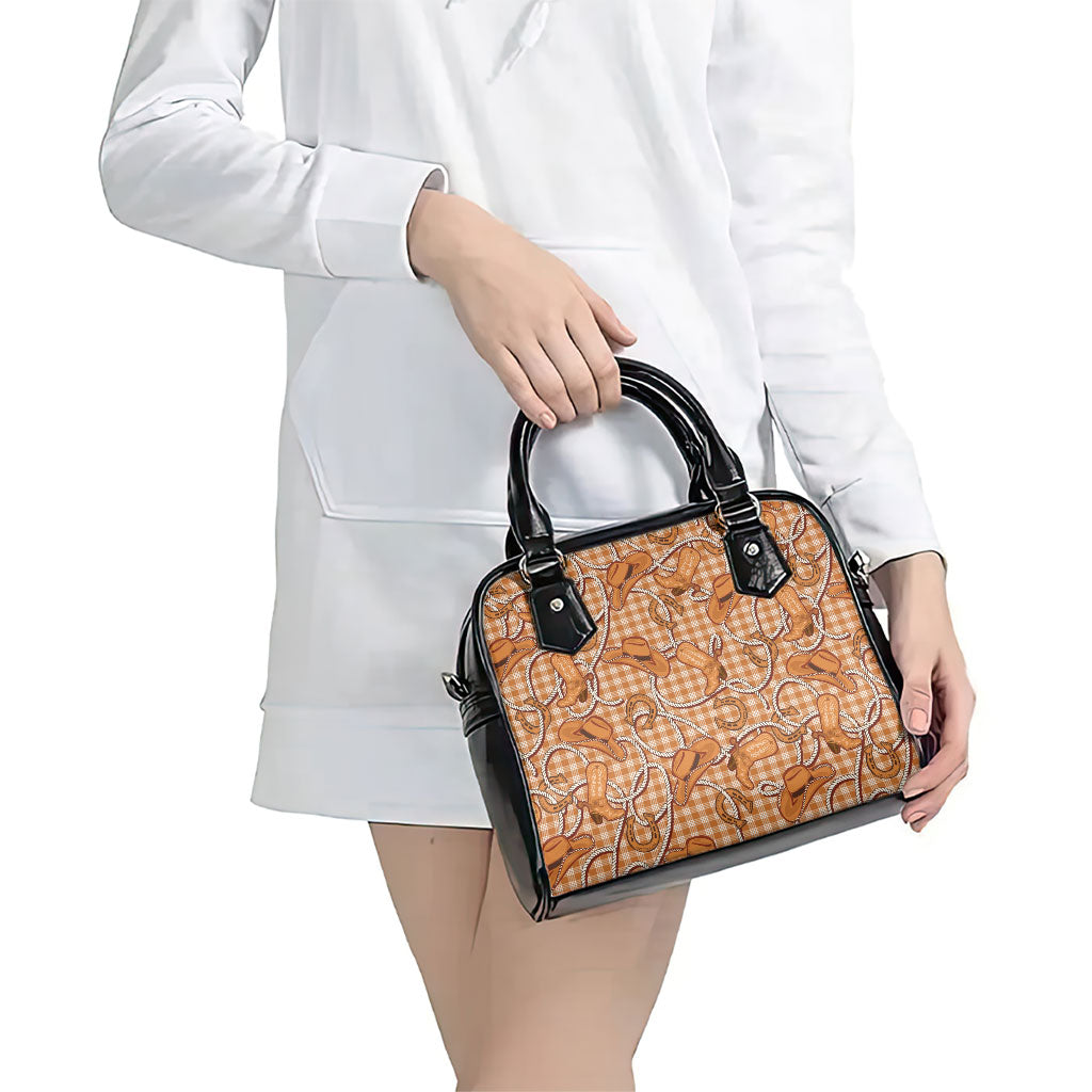 Brown Hawaii Palaka Cowboy Shoulder Handbag Hawaiian Paniolo Festival Spirit LT19 - Polynesian Pride