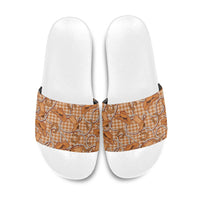 Brown Hawaii Palaka Cowboy Slide Sandals Hawaiian Paniolo Festival Spirit LT19 Brown - Polynesian Pride