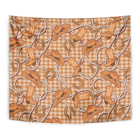 Brown Hawaii Palaka Cowboy Tapestry Hawaiian Paniolo Festival Spirit LT19 - Polynesian Pride