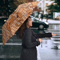 Brown Hawaii Palaka Cowboy Umbrella Hawaiian Paniolo Festival Spirit LT19 - Polynesian Pride
