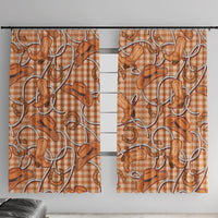 Brown Hawaii Palaka Cowboy Window Curtain Hawaiian Paniolo Festival Spirit LT19 With Hooks Brown - Polynesian Pride