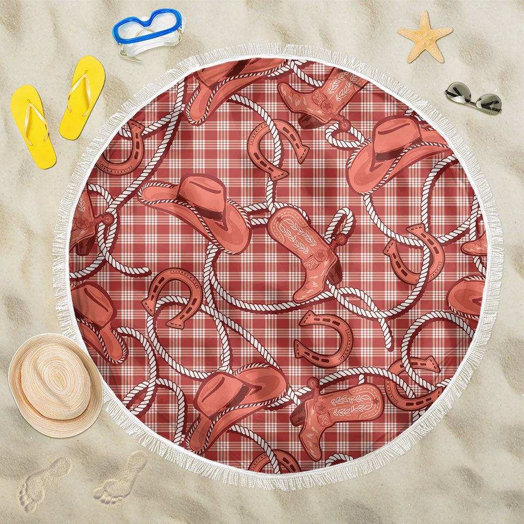Red Hawaii Palaka Cowboy Beach Blanket Hawaiian Paniolo Festival Spirit LT19 One Size 150cm Red - Polynesian Pride