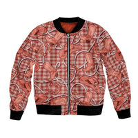 Red Hawaii Palaka Cowboy Bomber Jacket Hawaiian Paniolo Festival Spirit LT19 Unisex Red - Polynesian Pride