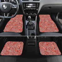 Red Hawaii Palaka Cowboy Car Mats Hawaiian Paniolo Festival Spirit LT19 Set 4pcs Red - Polynesian Pride
