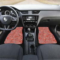 Red Hawaii Palaka Cowboy Car Mats Hawaiian Paniolo Festival Spirit LT19 Set 2pcs - Front Red - Polynesian Pride