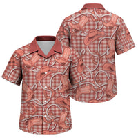 Red Hawaii Palaka Cowboy Family Matching Long Sleeve Bodycon Dress and Hawaiian Shirt Hawaiian Paniolo Festival Spirit LT19 Son's Shirt Red - Polynesian Pride
