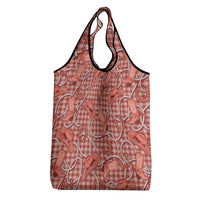 Red Hawaii Palaka Cowboy Grocery Bag Hawaiian Paniolo Festival Spirit LT19 - Polynesian Pride