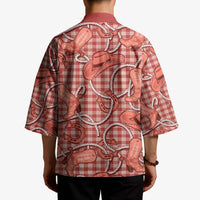 Red Hawaii Palaka Cowboy Kimono Hawaiian Paniolo Festival Spirit LT19 - Polynesian Pride