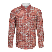 Red Hawaii Palaka Cowboy Long Sleeve Button Shirt Hawaiian Paniolo Festival Spirit LT19 Unisex Red - Polynesian Pride