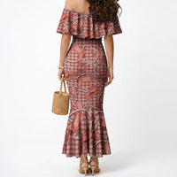 Red Hawaii Palaka Cowboy Mermaid Dress Hawaiian Paniolo Festival Spirit LT19 - Polynesian Pride