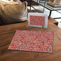 Red Hawaii Palaka Cowboy Puzzle Hawaiian Paniolo Festival Spirit LT19 - Polynesian Pride
