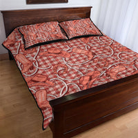 Red Hawaii Palaka Cowboy Quilt Bed Set Hawaiian Paniolo Festival Spirit LT19 - Polynesian Pride