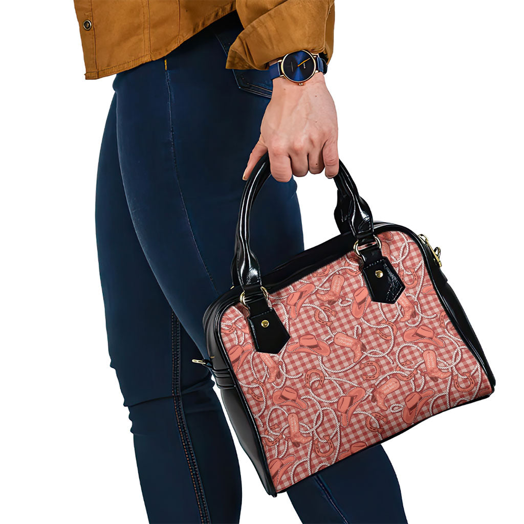 Red Hawaii Palaka Cowboy Shoulder Handbag Hawaiian Paniolo Festival Spirit LT19 - Polynesian Pride