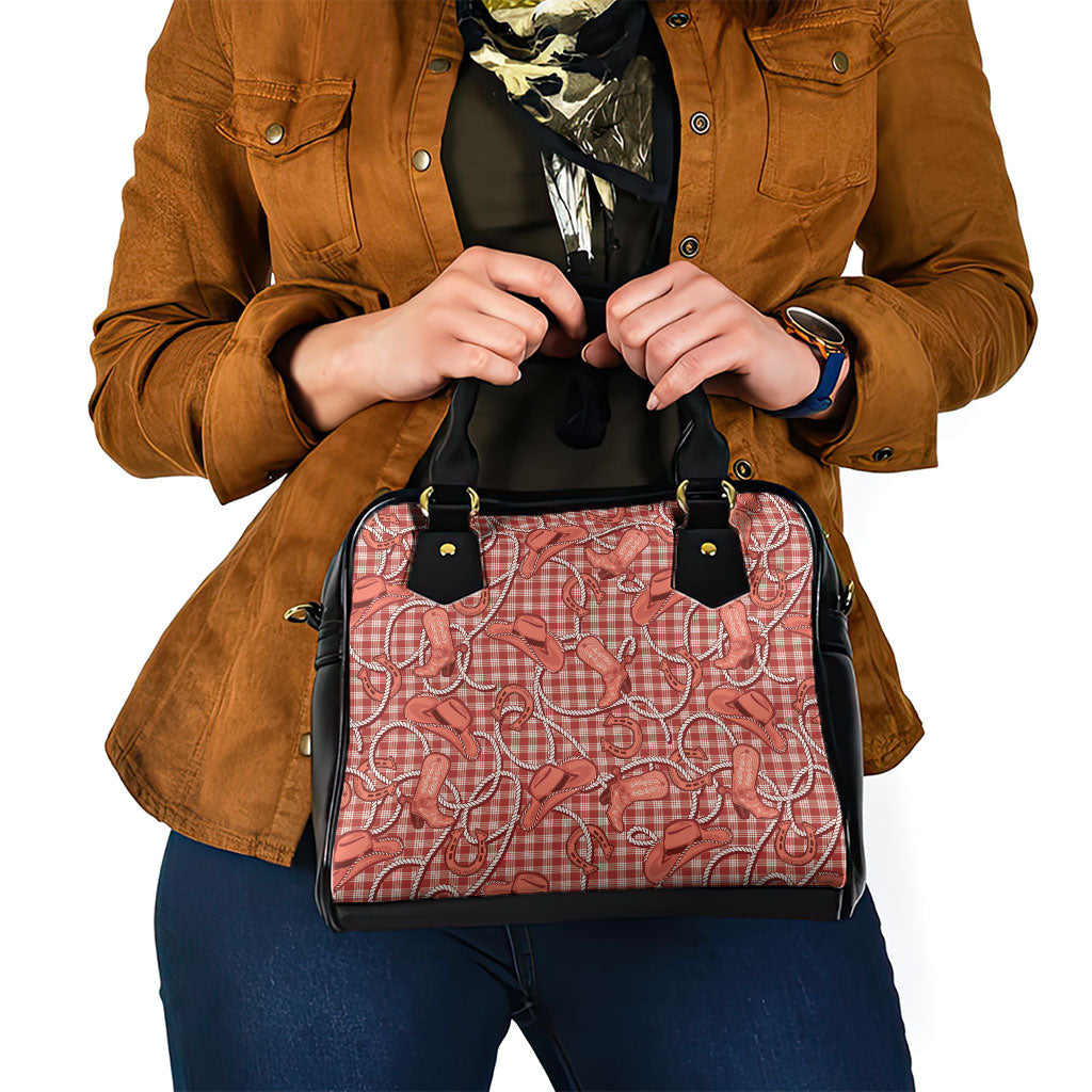 Red Hawaii Palaka Cowboy Shoulder Handbag Hawaiian Paniolo Festival Spirit LT19 - Polynesian Pride