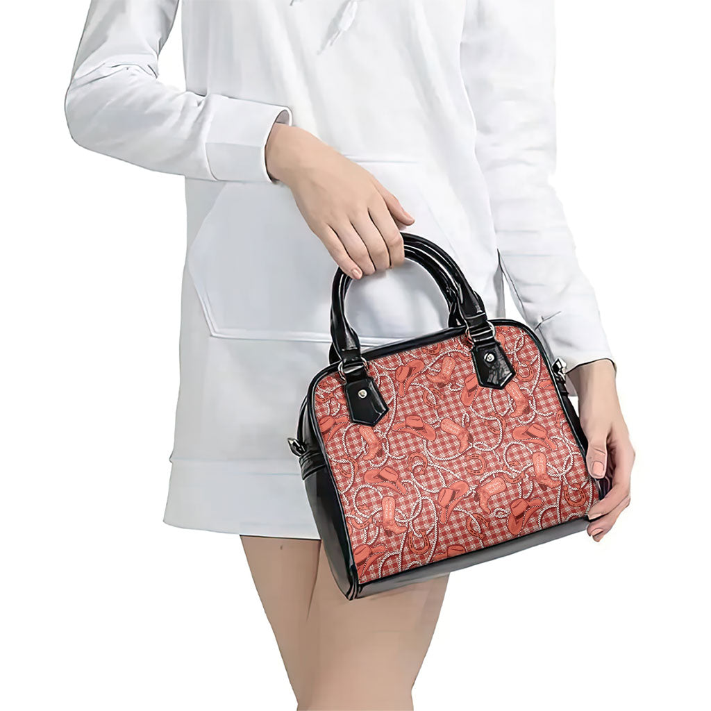 Red Hawaii Palaka Cowboy Shoulder Handbag Hawaiian Paniolo Festival Spirit LT19 - Polynesian Pride