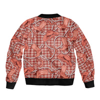 Red Hawaii Palaka Cowboy Sleeve Zip Bomber Jacket Hawaiian Paniolo Festival Spirit LT19 - Polynesian Pride