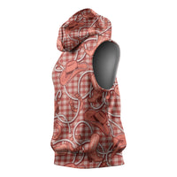 Red Hawaii Palaka Cowboy Sleeveless Hoodie Hawaiian Paniolo Festival Spirit LT19 - Polynesian Pride
