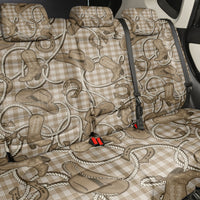 Beige Hawaii Palaka Cowboy Back Car Seat Cover Hawaiian Paniolo Festival Spirit LT19 - Polynesian Pride