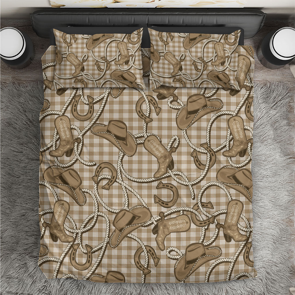 Beige Hawaii Palaka Cowboy Bedding Set Hawaiian Paniolo Festival Spirit LT19 Beige - Polynesian Pride