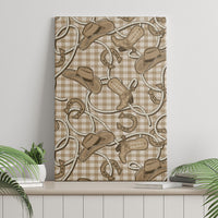 Beige Hawaii Palaka Cowboy Canvas Wall Art Hawaiian Paniolo Festival Spirit LT19 - Polynesian Pride
