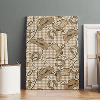 Beige Hawaii Palaka Cowboy Canvas Wall Art Hawaiian Paniolo Festival Spirit LT19 - Polynesian Pride