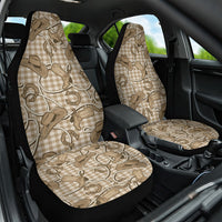 Beige Hawaii Palaka Cowboy Car Seat Cover Hawaiian Paniolo Festival Spirit LT19 One Size Beige - Polynesian Pride