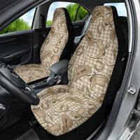 Beige Hawaii Palaka Cowboy Car Seat Cover Hawaiian Paniolo Festival Spirit LT19 - Polynesian Pride