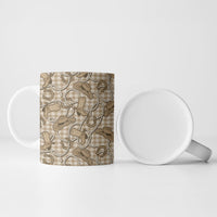 Beige Hawaii Palaka Cowboy Ceramic Mug Hawaiian Paniolo Festival Spirit LT19 - Polynesian Pride