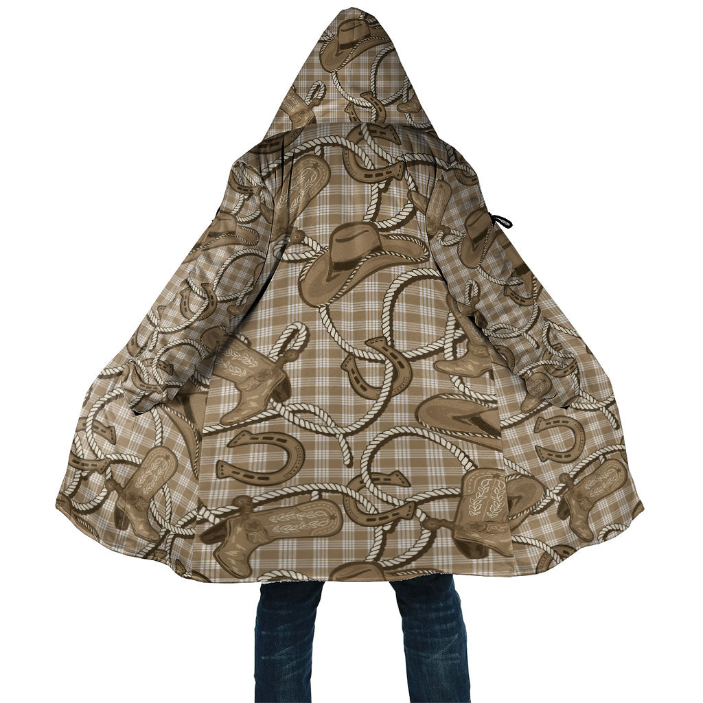 Beige Hawaii Palaka Cowboy Cloak Hawaiian Paniolo Festival Spirit LT19 Unisex Beige - Polynesian Pride
