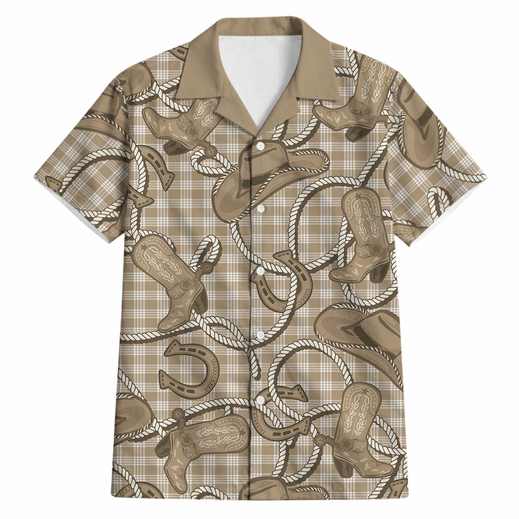Beige Hawaii Palaka Cowboy Hawaiian Shirt Hawaiian Paniolo Festival Spirit