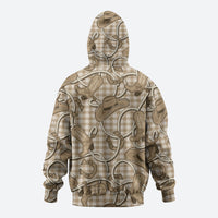 Beige Hawaii Palaka Cowboy Hoodie Hawaiian Paniolo Festival Spirit LT19 - Polynesian Pride