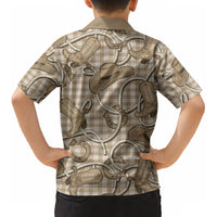 Beige Hawaii Palaka Cowboy Kid Hawaiian Shirt Hawaiian Paniolo Festival Spirit LT19 - Polynesian Pride