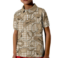 Beige Hawaii Palaka Cowboy Kid Polo Shirt Hawaiian Paniolo Festival Spirit LT19 Kid Beige - Polynesian Pride