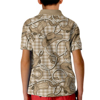 Beige Hawaii Palaka Cowboy Kid Polo Shirt Hawaiian Paniolo Festival Spirit LT19 - Polynesian Pride